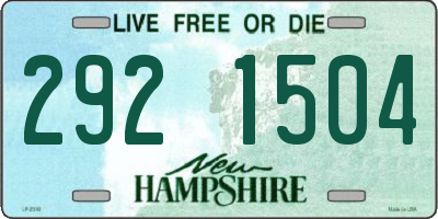 NH license plate 2921504