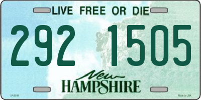 NH license plate 2921505