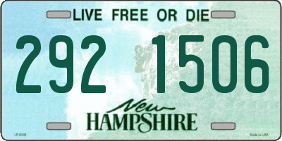 NH license plate 2921506