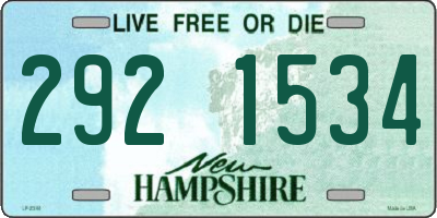 NH license plate 2921534