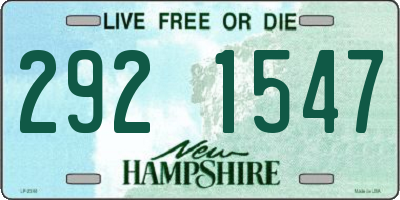 NH license plate 2921547