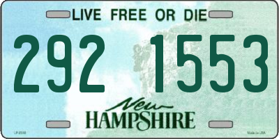 NH license plate 2921553