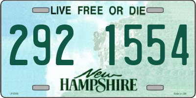 NH license plate 2921554