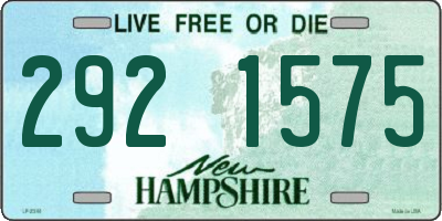 NH license plate 2921575