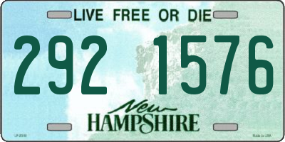NH license plate 2921576