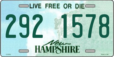 NH license plate 2921578