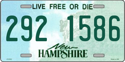 NH license plate 2921586