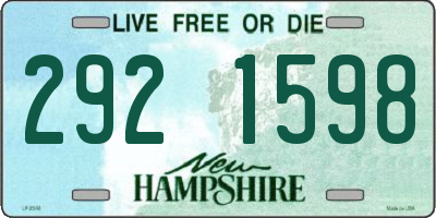 NH license plate 2921598