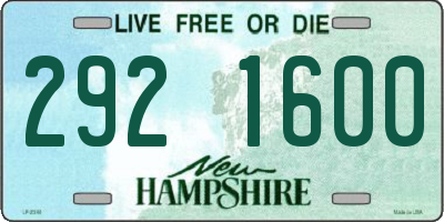 NH license plate 2921600