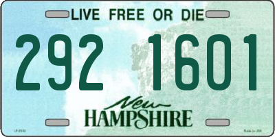 NH license plate 2921601