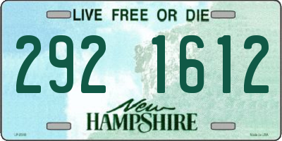 NH license plate 2921612