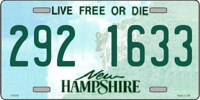 NH license plate 2921633