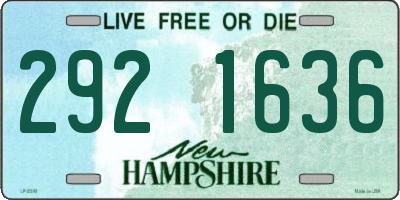 NH license plate 2921636
