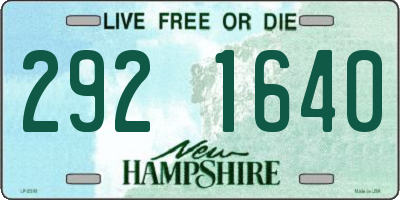 NH license plate 2921640