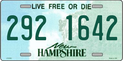NH license plate 2921642