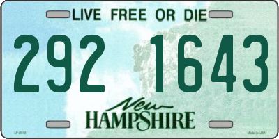 NH license plate 2921643