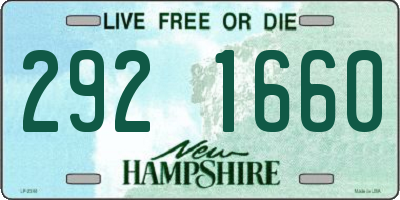 NH license plate 2921660