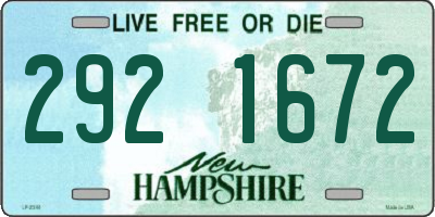 NH license plate 2921672