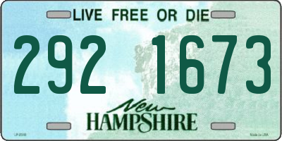 NH license plate 2921673