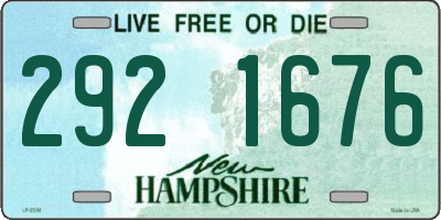 NH license plate 2921676