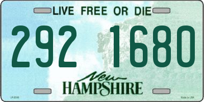 NH license plate 2921680