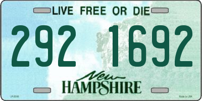NH license plate 2921692