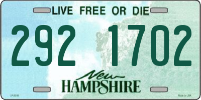 NH license plate 2921702
