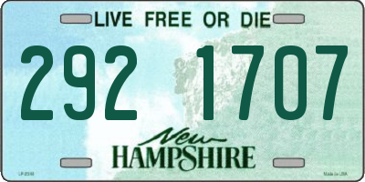 NH license plate 2921707
