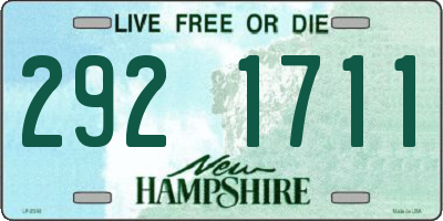 NH license plate 2921711