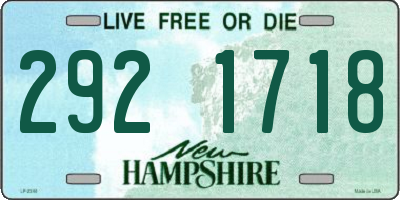 NH license plate 2921718