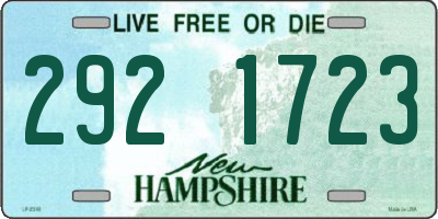 NH license plate 2921723