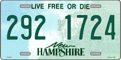 NH license plate 2921724