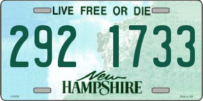 NH license plate 2921733
