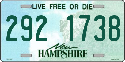 NH license plate 2921738