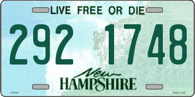 NH license plate 2921748