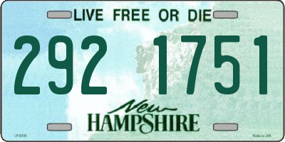 NH license plate 2921751