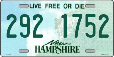 NH license plate 2921752
