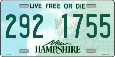 NH license plate 2921755