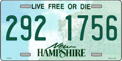 NH license plate 2921756
