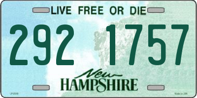 NH license plate 2921757