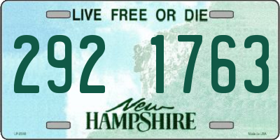 NH license plate 2921763