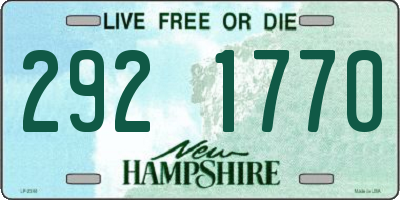 NH license plate 2921770
