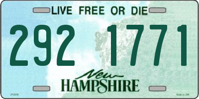 NH license plate 2921771
