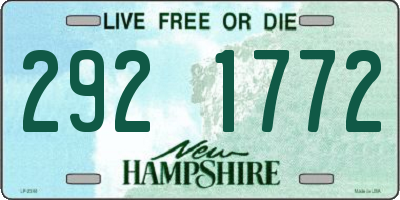 NH license plate 2921772