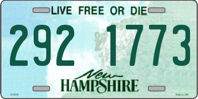 NH license plate 2921773