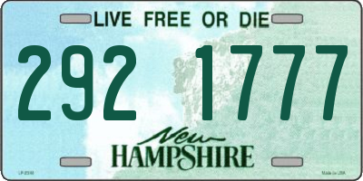 NH license plate 2921777