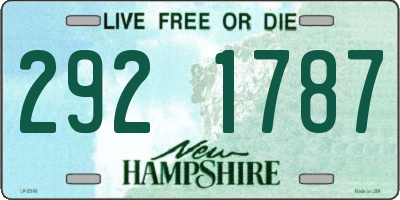 NH license plate 2921787