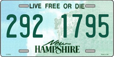 NH license plate 2921795