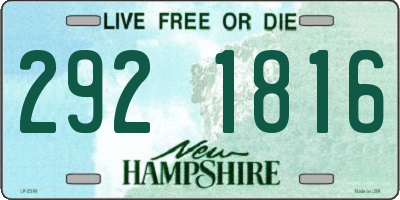 NH license plate 2921816