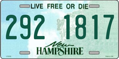NH license plate 2921817